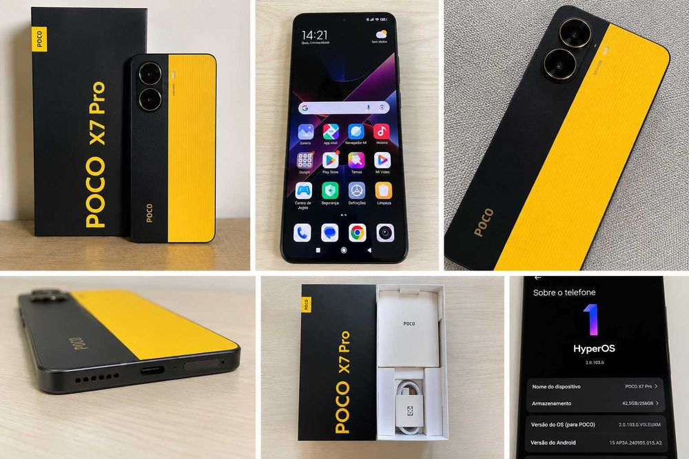 Xiaomi POCO X7 Pro 5G – 8GB RAM / 256GB – Amarelo – Versão ES