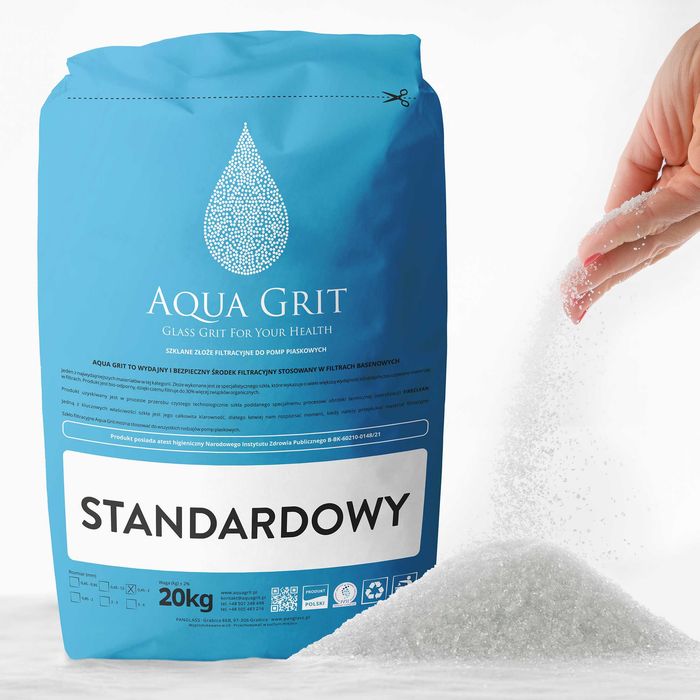 Szkło do basenu, do pompy basenowej STANDARDOWE 20kg Atest PZH