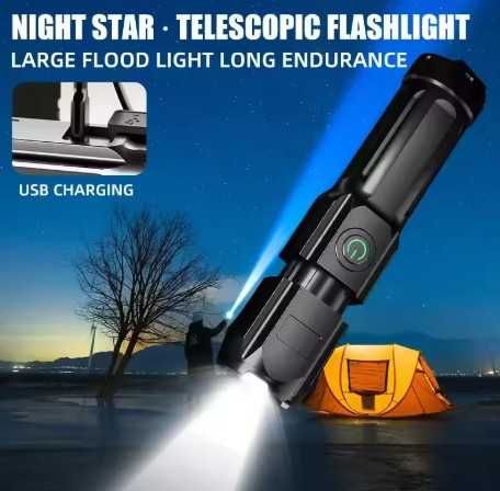Lanterna Led Telescópica Recarregável USB