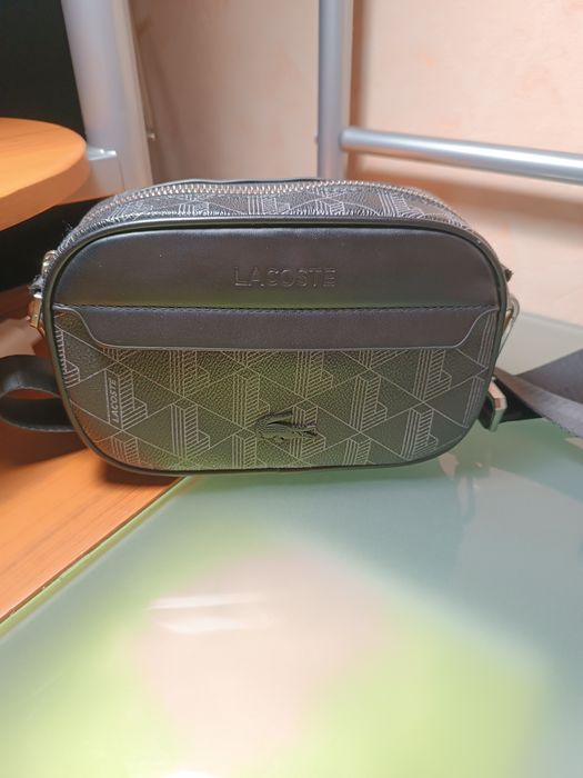 сумка Lacoste шкіряна. чоловіча/жіноча