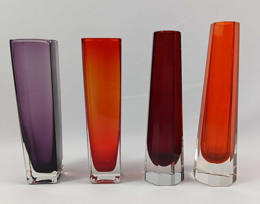 4 szt. Stary Wazon Veb kunstglass vasungen KPL
