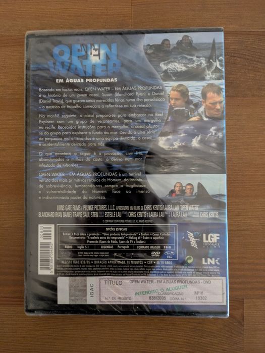 DVD NOVO e SELADO - " Aguas Profundas | Open Waters " 2003