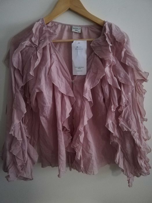 bluzka by o la la s 36 z falbanami nowa koszula z falbanami s 36