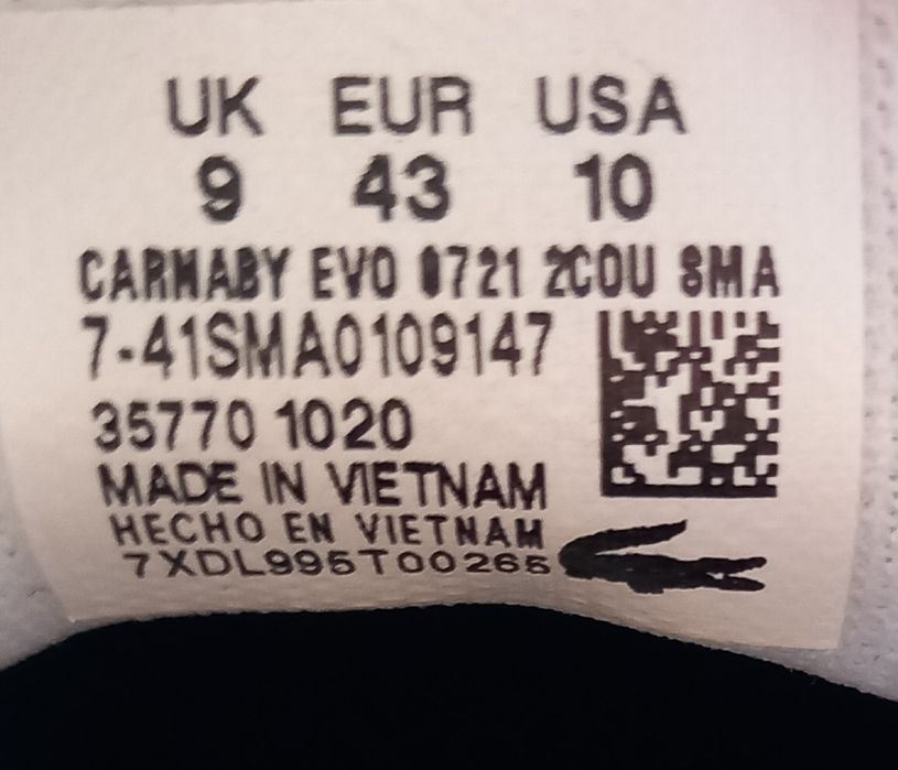 Ténis Lacoste homem originais - 43