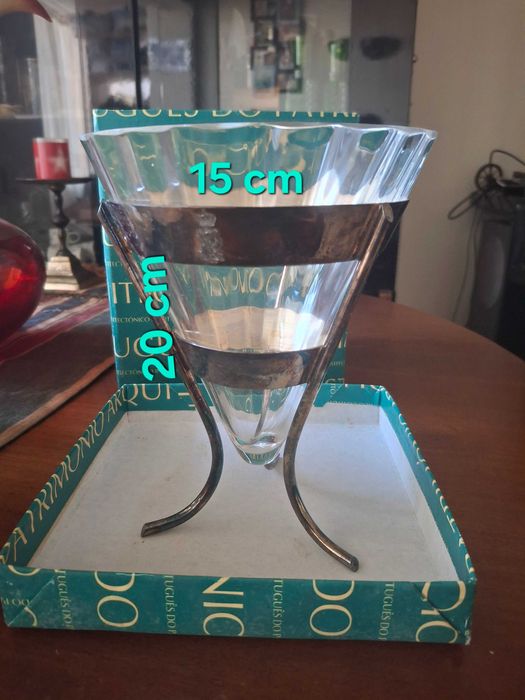 Taça vidro c/ suporte  instituto português património arquitectónico