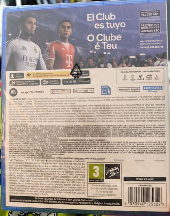Jogo FC26 para PS5 novo por abrir