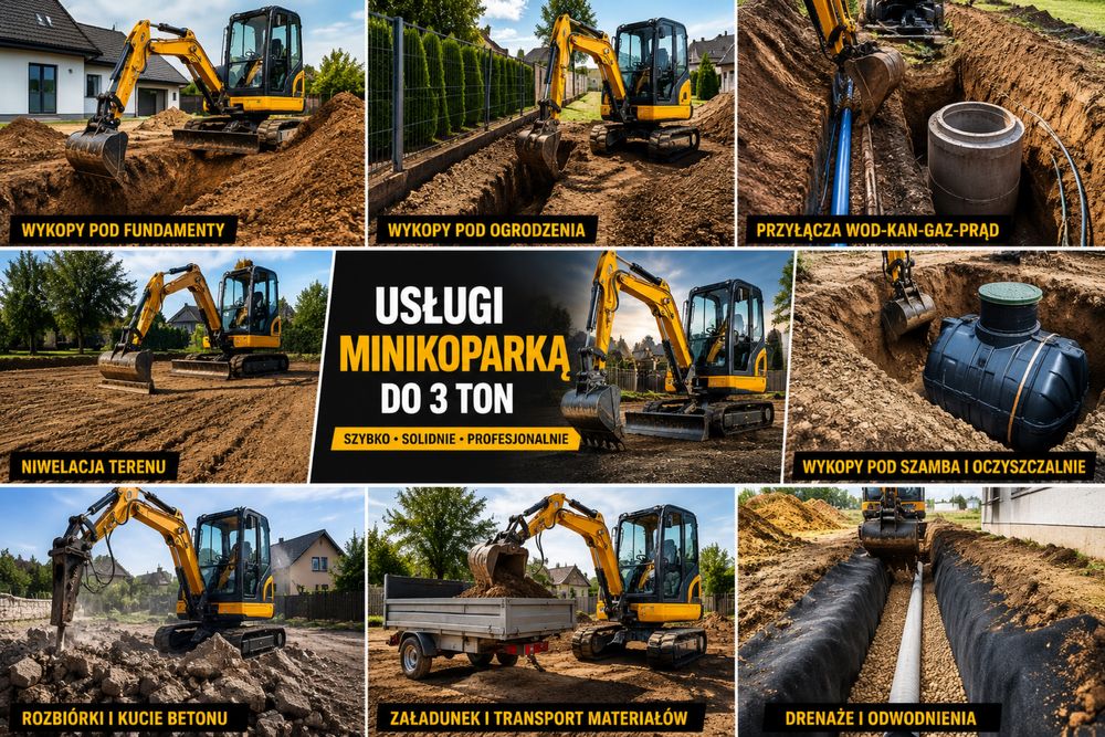 Usługi Mini Koparka do 3t