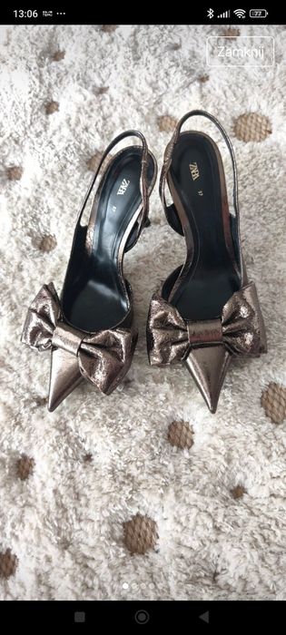 Czółenka Zara na obcasie