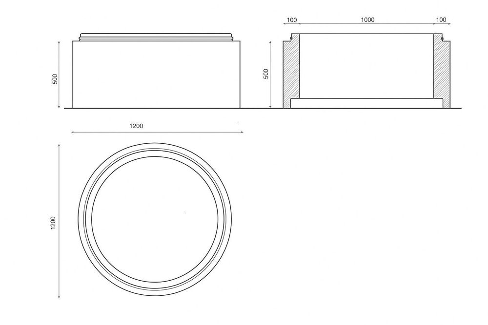 Kręgi betonowe fi 1000/500  Studnia , Producent Środa Śląska