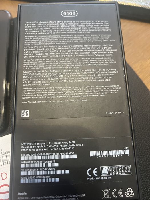 Iphone 11 pro 64GB Space Gray