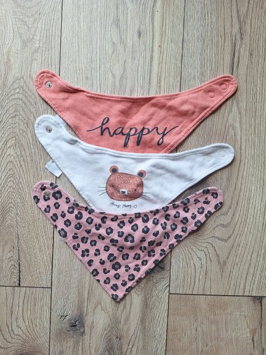 Chustki pod szyje dla dziewczynki jesień zima 3 sztuki f&f