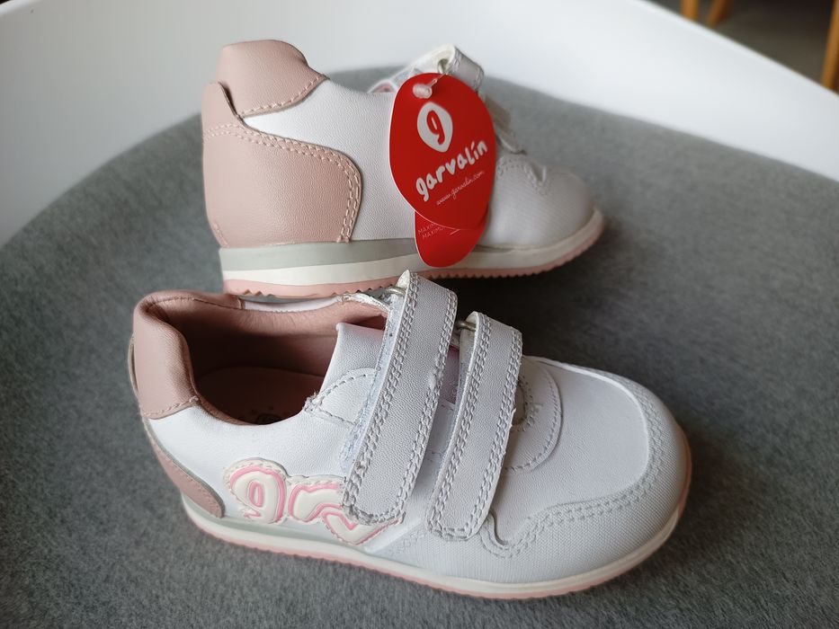 Sneakersy Garvalin Białe rozm. 23 skórzane