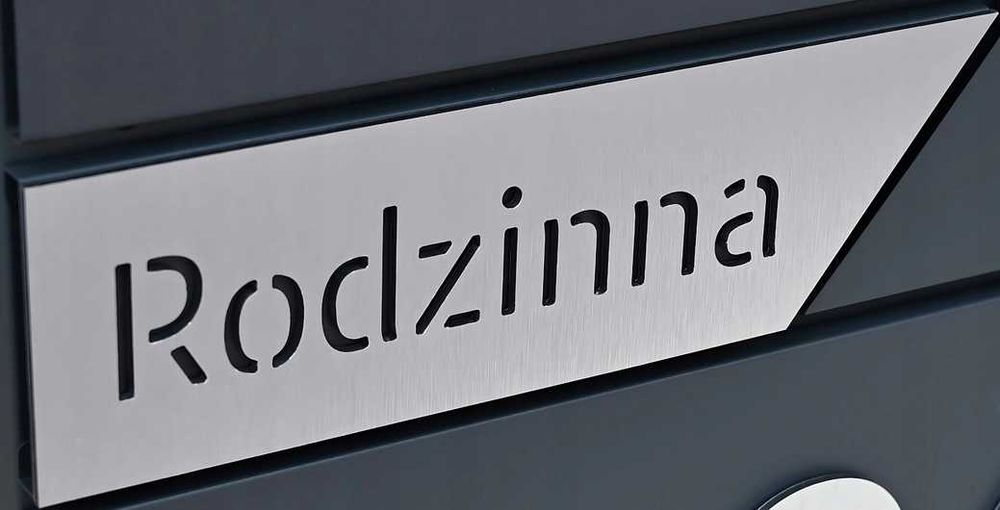 DUŻA skrzynka na listy z ADRESEM NUMEREM DOMU RAL 7016 frez antracyt