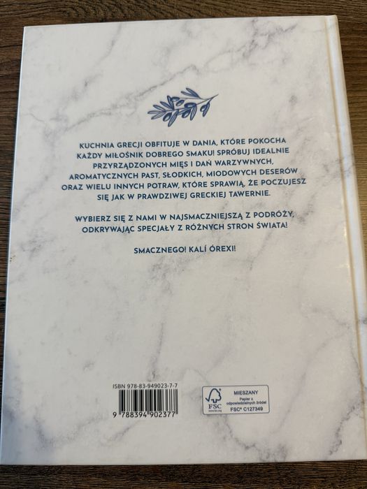 Książka  kucharska Czas na Grecję twarda oprawa