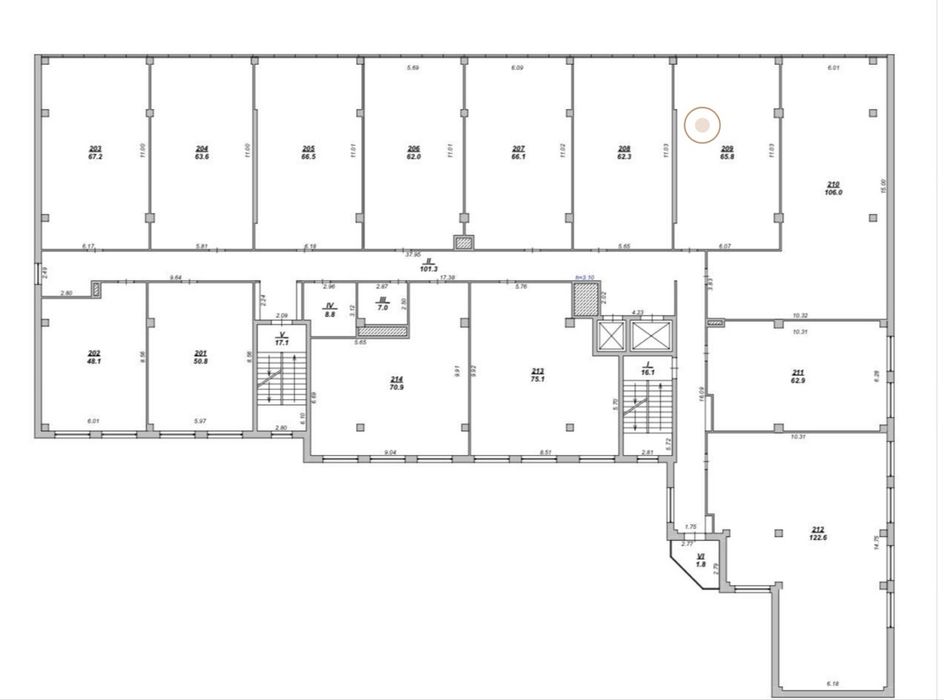 Продаж офісних приміщень 8/10  Киівська 40