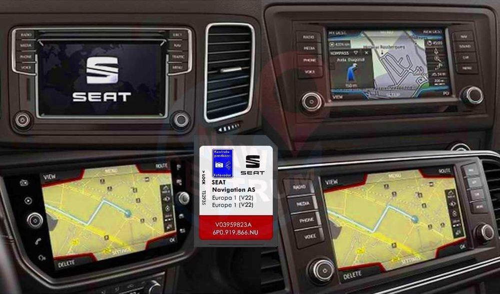 Seat Karta Mapy 2026/2027 Radary FullLink Android CarPlay Mirrorlink