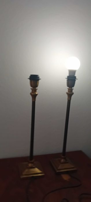 Candeeiros vintage, base em latão