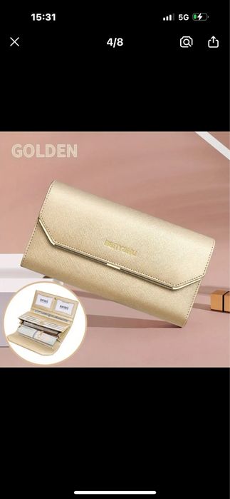 Portfel damski złoty