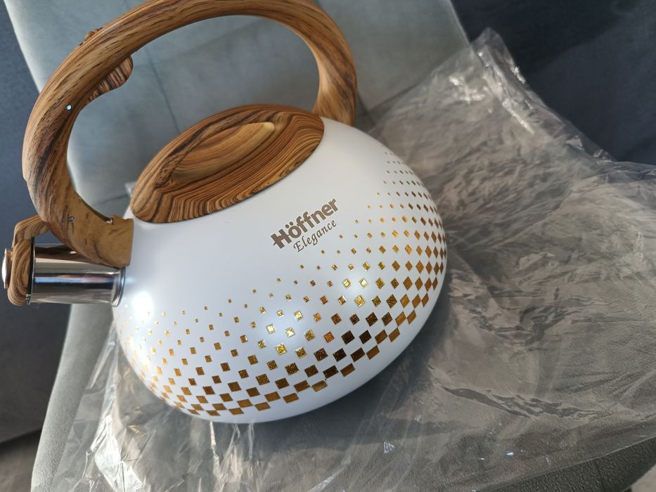 Czajnik biało złoty Hoffner Elegance