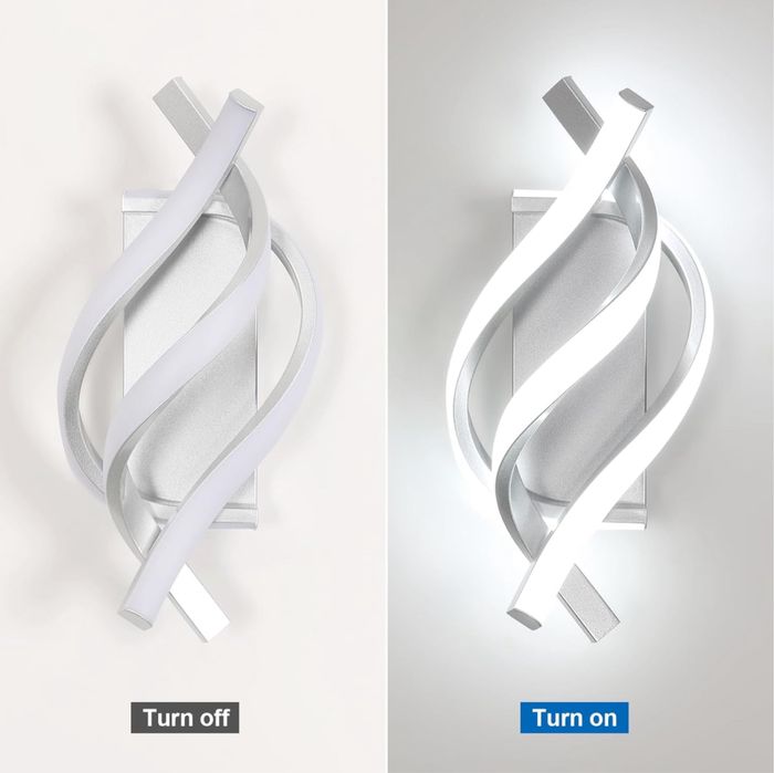 Nowoczesny Kinkiet Led Lampa Ścienna Led 6500K