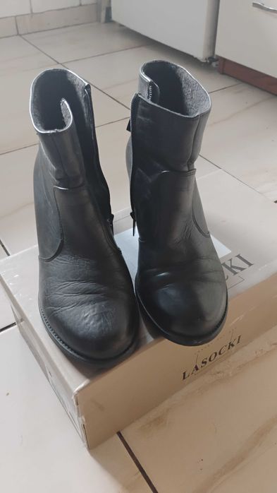 Botki skórzane r.40