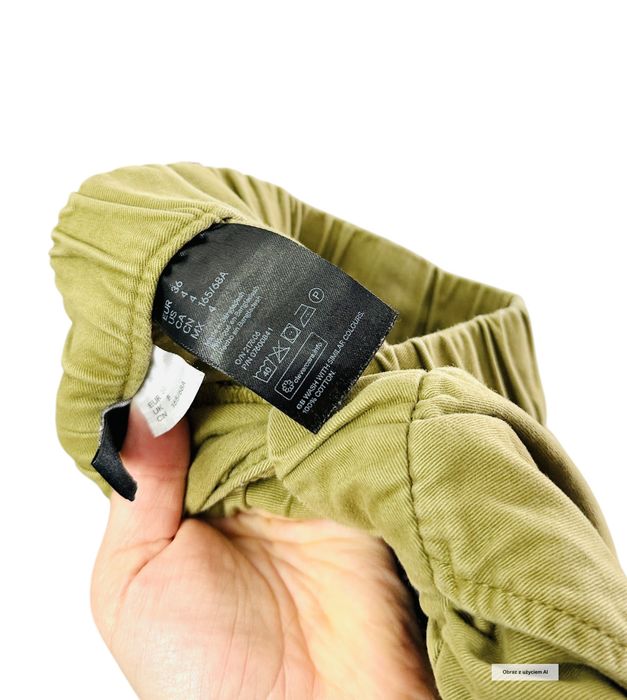 Spodnie cargo zielone z kieszeniami streetwear S