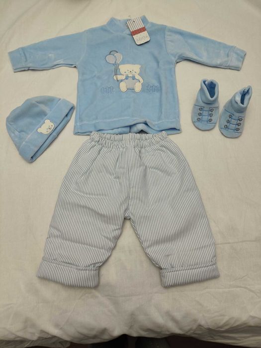 Conjunto bebé azul ANITA 6 meses - Novo