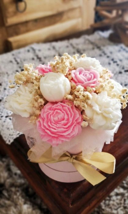 Flower box z świec sojowych Dekoracyjny