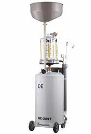 Aspirador pneumático de óleos usados 80+10 lts com aparadeira