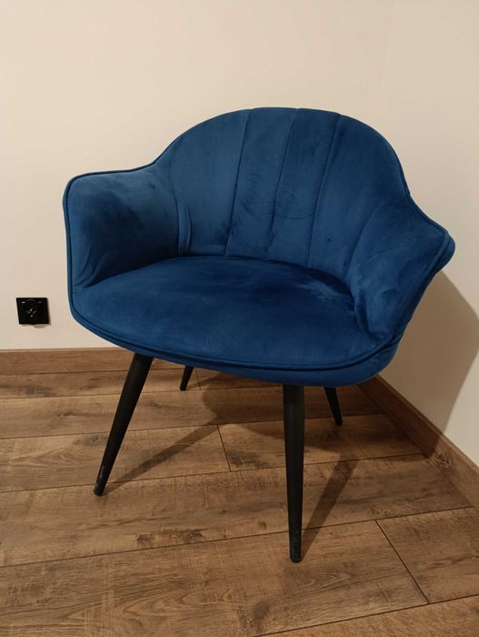 PILNE krzesło welurowe tapicerowane