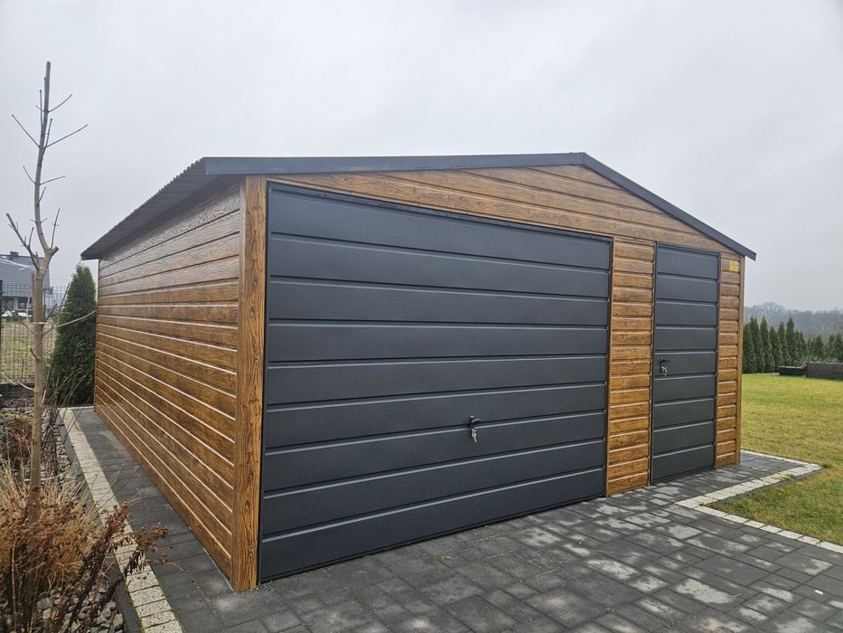 5x6 MAŁ Garaże Blaszane Garaż Blaszany Blaszak Blaszaki Drewnopodobny