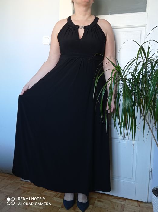 Wallis elegancka czarna wieczorowa sukienka 46 XXXL j.nowa na wesele