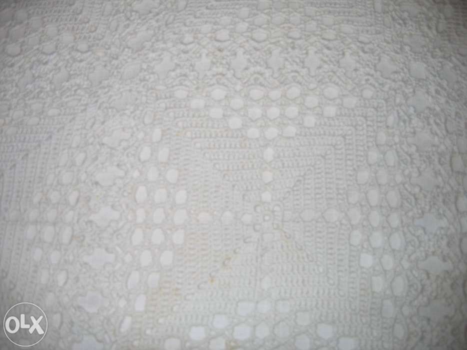 Colcha de algodão em croché, feita manual