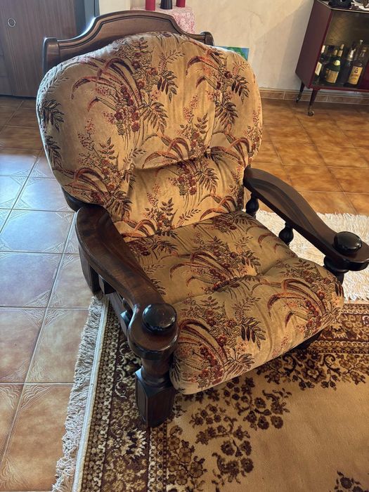 Sofá vintage 3 lugar com poltrona