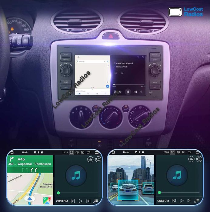 Auto Rádio GPS FORD Retos 7" • ANDROID 15• BT • USB • WIFI Focus Mondeo | CARPLAY • ANDROID AUTO
