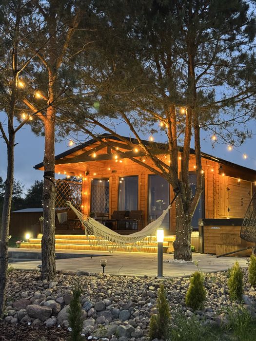 Domek z jacuzzi nad rzeką  z najpiekniejszym widokiem w okolicy