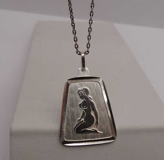 Srebrna zawieszka znak zodiaku Panna VINTAGE