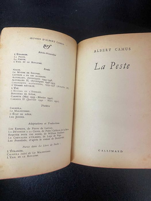 Albert Camus - La Peste, Gallimard Le Livre de Poche n.º 132 edição antiga em francês