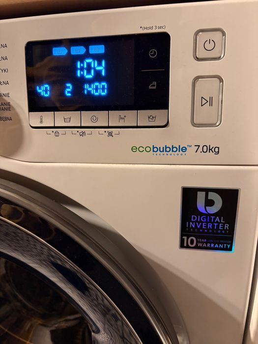 Pralka Samsung EcoBubble 7kg, 8lat, Stan BDB