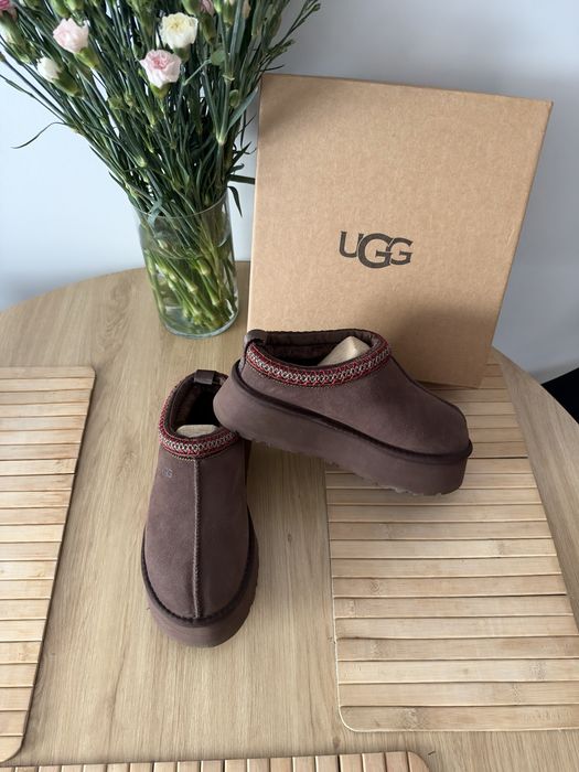 UGG Tazz Chocolate Dark Brown Platform Platforma