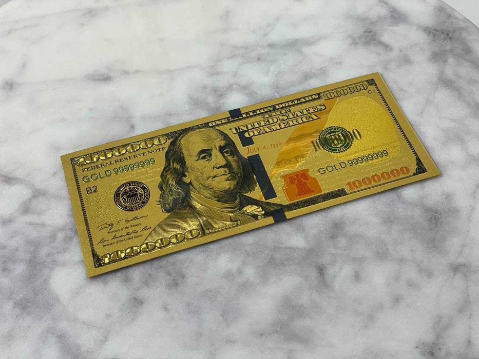 Uma Nota de Um Milhão de Dólares em Ouro