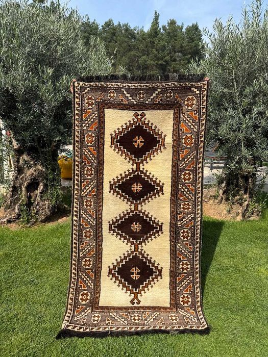 DYWAN PERSKI wełniany kaszmirowy IRAN GABBEH 207x104 galeria 10 tyś