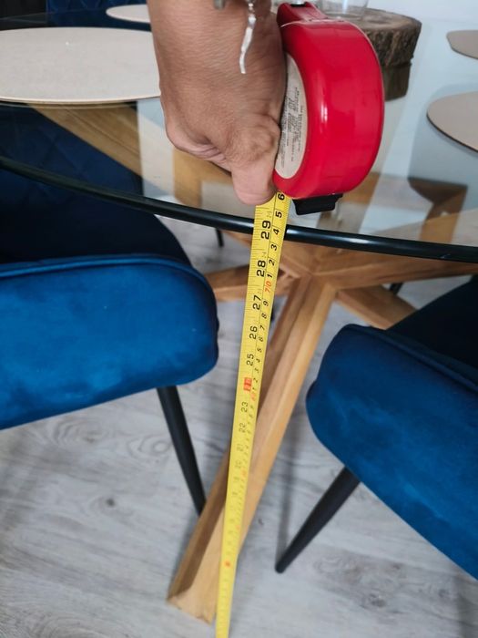 Stół okrągły szklany