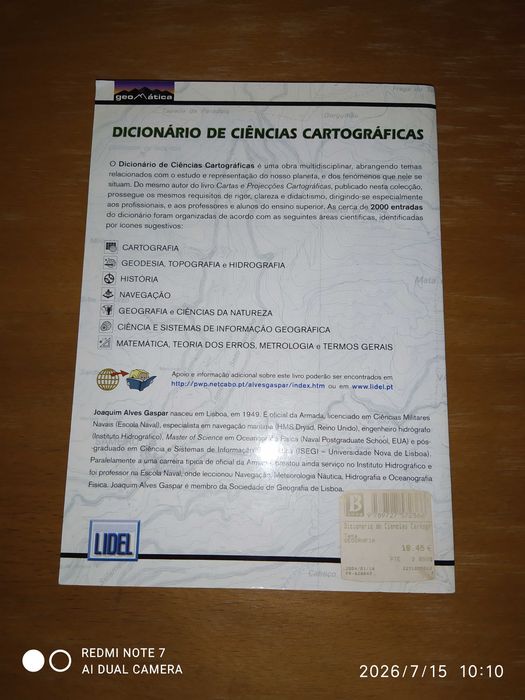 ## livro Dicionário de Ciências Cartográficas (lidel) ##