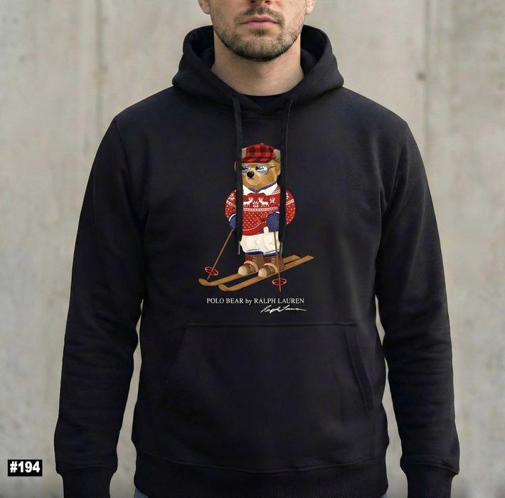 Cotton 100% | Новое Худи Ralph Lauren Bear on Skise| Поло Принт