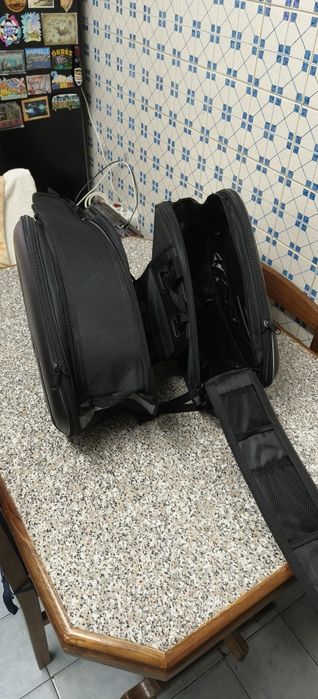 Capacete de mota bolsa de mota e 2 auriculares de capacete de mota