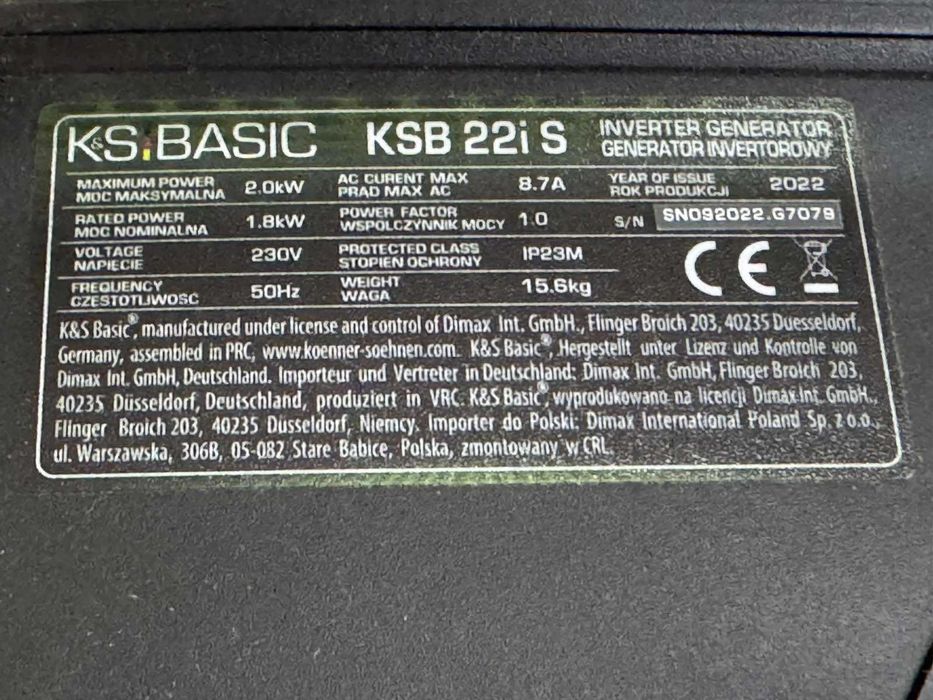 Інверторний генератор K&S BASIC 1.8-2.0kw