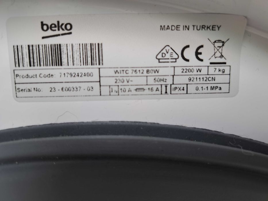 Pralka BEKO witc7612bow używana 2 razy