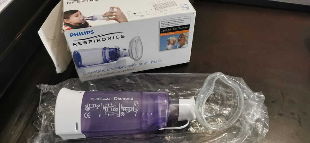 Aerosol - Câmara respiratória com máscara pediatrica