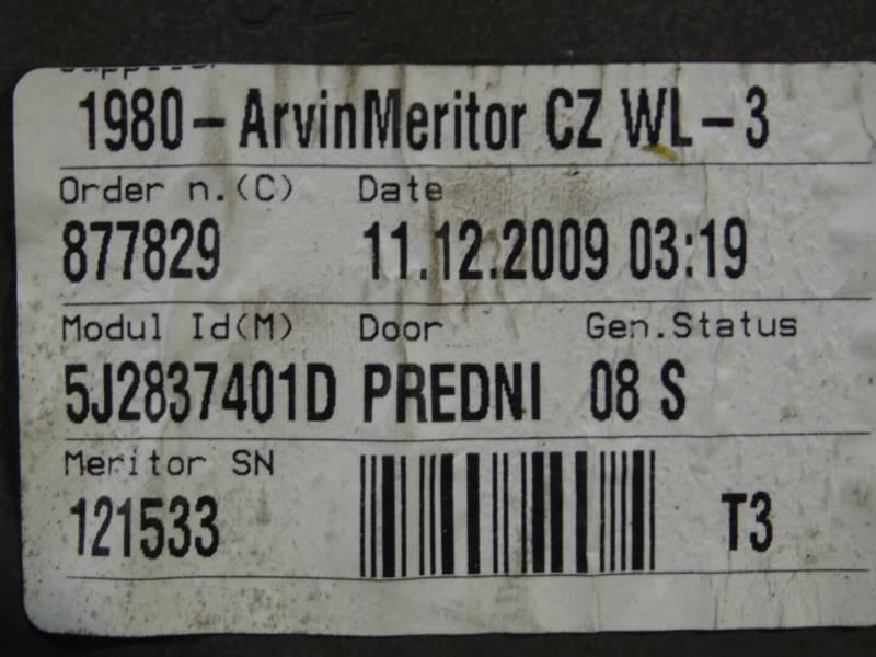 Elevador vidros frente esquerdo SKODA Fabia II Hatchback (542, 5J)